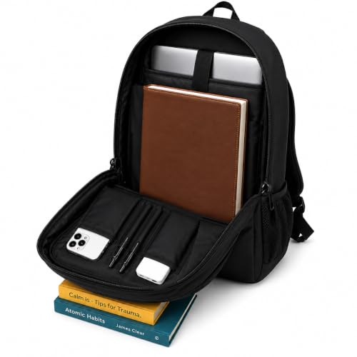 Image of College bag for girls and boys, Office Bag for Men & Women, 15.6 Inch Laptop Backpack, Water Resistant & Lightweight School and Tuition Bag, 2 Compartments with Bottle Holder