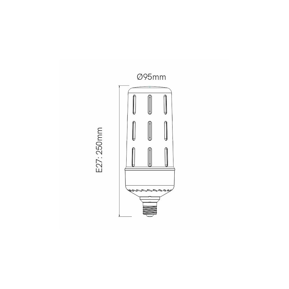 Lampadina a led ad alta potenza ARIA 50W E27 5400lumen - Luce Calda 2700K