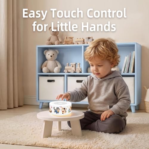 Image of Kipcush White Noise Machine for Baby & Adults, Sleep Sound Machine with 30 Soothing Sounds, 8-Color Night Light, Memory Function, White Noise for Sleeping, Nursery, Office, Travel, Relaxation