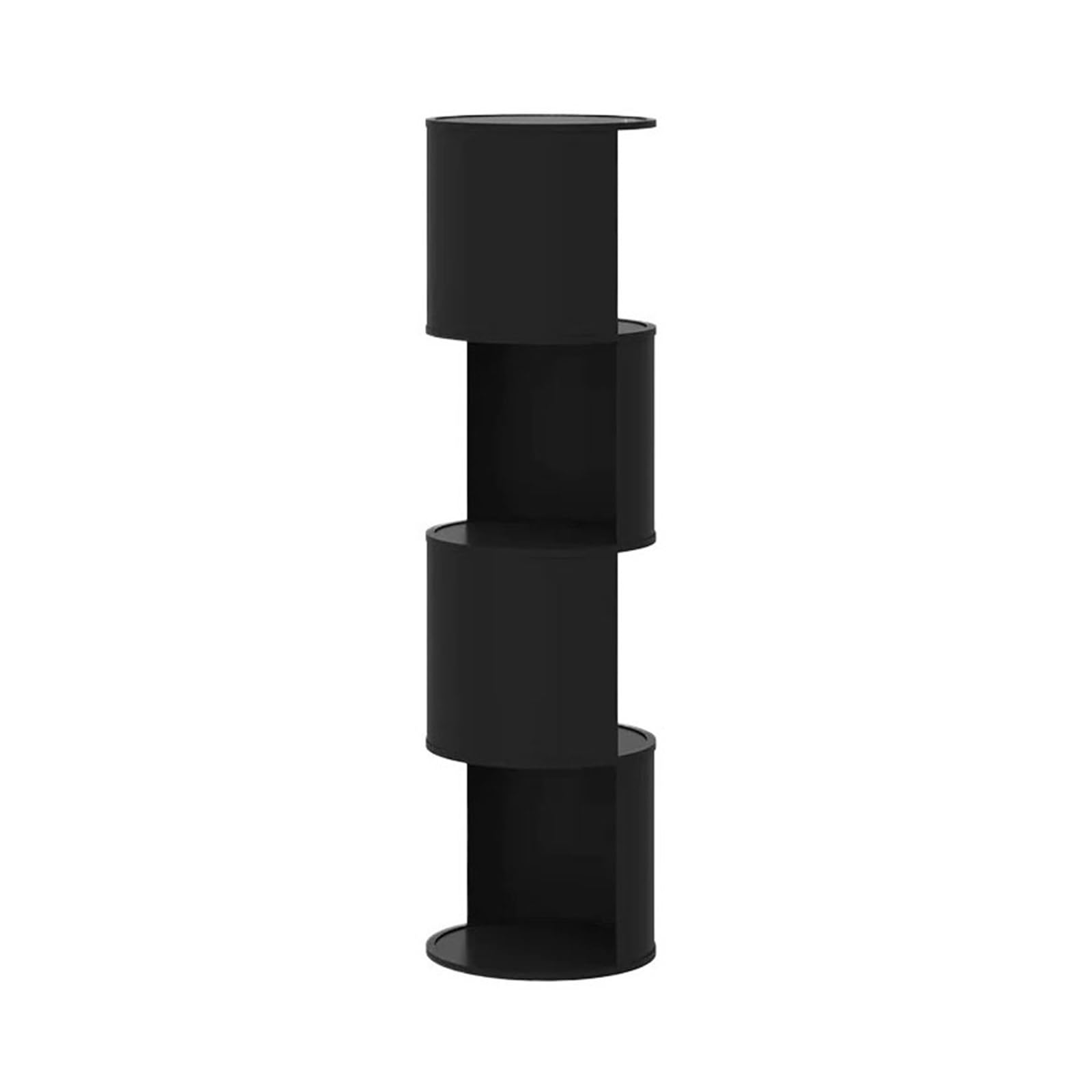 ZYYANSHOP Bookshelf Creative Split-level Carbon Steel Baked Enamel Bookshelf Light Luxury Storage Stand for Home(Black)