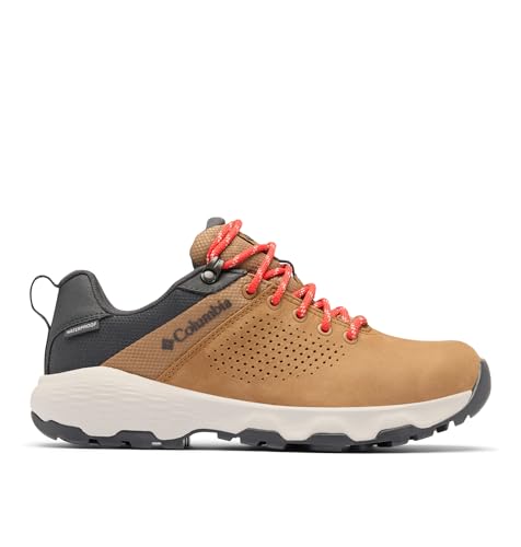 Columbia Newton Nimble Leather, Zapatos Senderismo de Cintura Baja Mujer, Alce Rojo Amapola, 36.5 EU