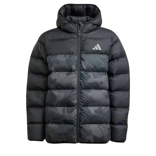 adidas Unisex niños SYNTHETIC DOWN ALLOVER PRINT JACKET, Black, 9-10 Years