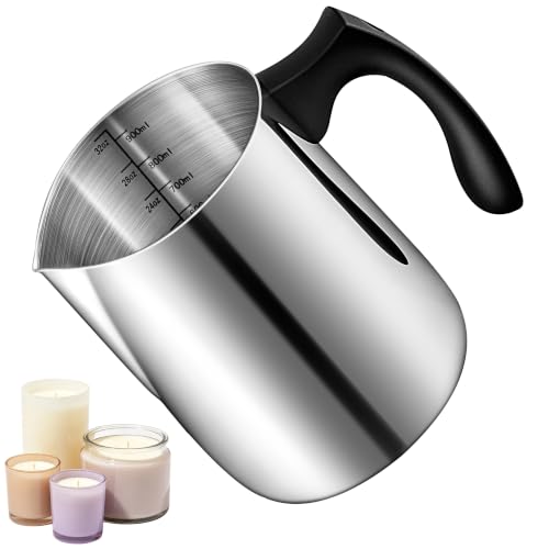FoxKnow Candle Making Pouring Pot 32 oz Stainless Steel Wax Melting Pot