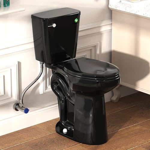 SUPERFLO Black Tall Toilet 21 Inch Extra Tall Toilets for