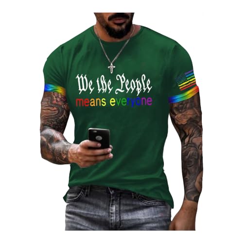 Men's We The People Means Everyone Print T-Shirt Pride Equality Tshirt