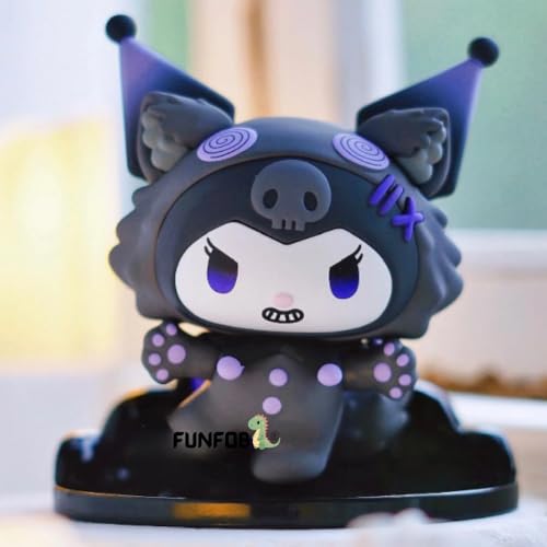 Image of FUNFOB Kuromi Action Figure Height - 7.5cm to 8.5cm Sanrio Toys Kuromi Figurine PVC Multicolour| Kuro-mi Holloween Full Black