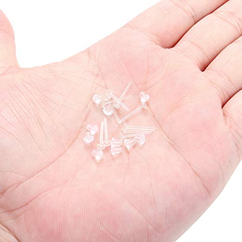 Ruifan Ball Flat Flexible Bioplast PVC Plastic Blank Ear Nose Pin Bone Stud Nickel Free Earrings Piercing Retainers 20G3