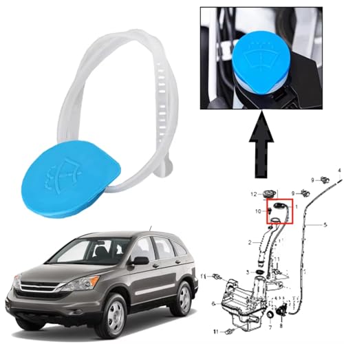 Tapa para el depósito del coche CRV que evita pérdidas de líquido limpiaparabrisas 5
