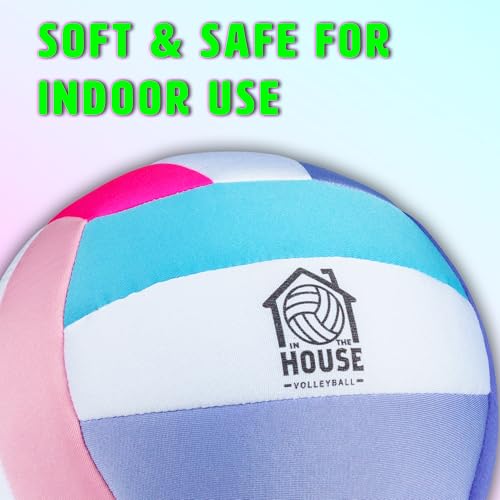 Image of in The House Soft Indoor Volleyball for Boys & Girls (Ages 3+) - Realistic Feel - Training Ball for Indoor Play - Bring Vball Practice Home - Great Gift for Any Volleyball Player
