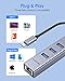 LENTION USB C Hub Ethernet Adapter, 3 USB 3.0 Ports, RJ45 Network Connector for 2023-2016 MacBook Pro, New Mac Air/iPad Pro, Chromebook, More, Stable Driver Certified (CB-C23s, Space Gray)