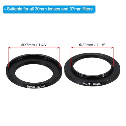 PATIKIL 30mm-37mm Metal Step Up Ring with Cleaning Cloth - Image 2