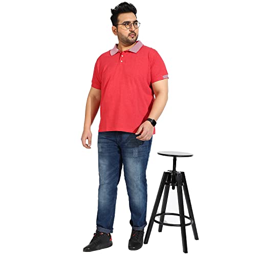 Image of CAHOOT Instafab Plus Men's Polo Neck Half Sleeve Regular Fit T-Shirt for Casual Wear | Modern Clothing T-Shirt Crafted with Comfort Fit and High-Performance for Everyday Wear