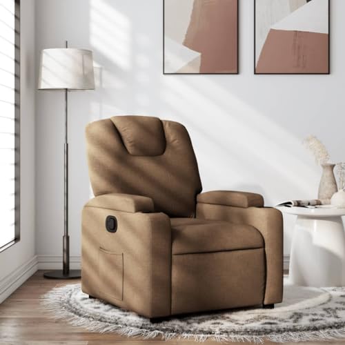 Vetnasa Sillón reclinable de Tela marrón Mobiliario, Sillas, Sillones Marrón 19,95 KG