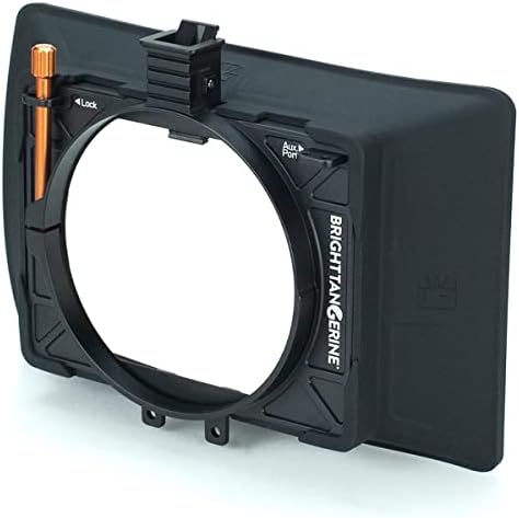 Bright Tangerine Misfit Atom 4x5.65 and 4x4 Ultra Lightweight 2-Stage Clip-On Matte Box with Detachable Lens Shade, 114mm Clamp Attachment
