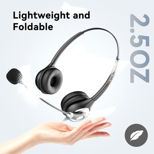 Wantek Headset with Microphone for PC Wired Headphones - USB C 3.5mm Headsets with Noise-Cancelling Microphone for Laptop - Type-C Computer Headphones with Mic in-line Control for Home