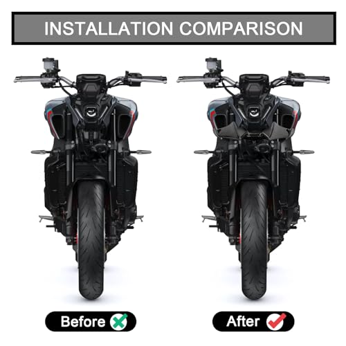 Frontverkleidung Spoiler Schnabel Nose Cone Verlängerung Cover Extender für Yamaha MT09 V3 2022-2023, PSLER Aerodynamische Flügel Deflektor Cowl Trim Zubehör(Carbonfaser)