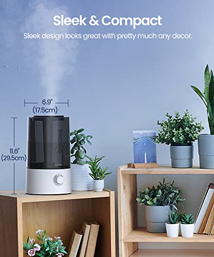 Raydrop® Humidifiers For Bedroom, 4L Air Humidifiers For Large Room, Ultrasonic Cool Mist Humidifiers For Baby, Plant, 30H Work Time, Auto Shut-Off #TOP6