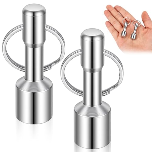 ElevateTech Keychain Magnet for Testing Brass, 2Pack Duty Neodymium Magnet Keychain with Quick Release Key Holder Ultra-Draw Test Magnets Metal Verifier for Gold, Silver, Jewelry, Precious Metal Test