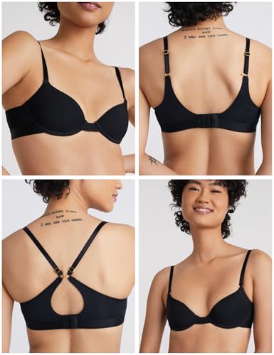 Image of Pepper T-Shirt Bra | Demi T-Shirt Bras for Women with Small Chests, J-Hook, Racerback Style w /Lightly Lined Cups, (30A-40B)