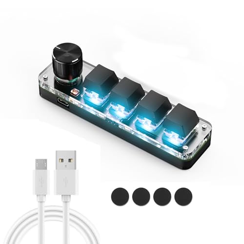 Clavier de jeu avec bouton rotatif et touches mécaniques macro Zunate BT