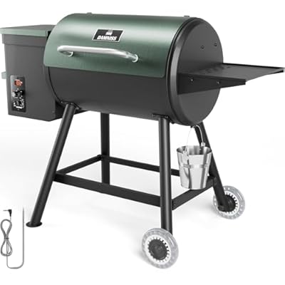 DAMNISS Pellet Smoker Grill Combo, Portable Electric Outdoor Grills & Smokers 456 SQ.IN with PID Temperature Control (180-450°F), Patio Backyard Camping Cooking for Meat Roast BBQ