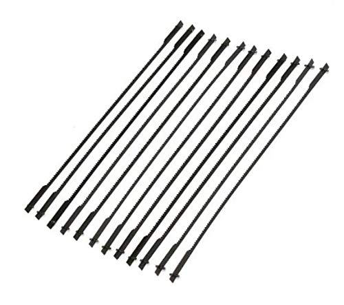 Zysmika 12pcs 5 Inch 125mm Pinned Scroll Saw Blade Wood Working Power Tool Accessories