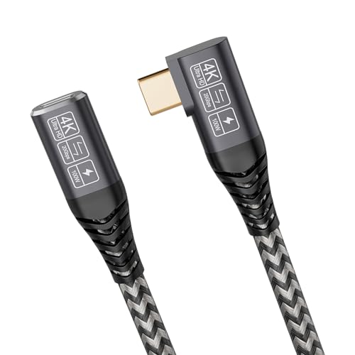CAKOBLE usb c verlängerung 0 5m 20Gbps 100W/5A USB C Kabel Verlängerung Unterstützt USB 3.2 Gen2 USB 3.1 USB 3.0 4K @ 60Hz Kompatibel USB C Hub/USB C ladegerät usb c verlängerung 90 grad