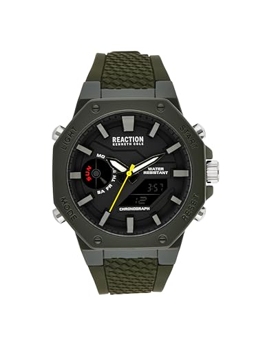 Image of Kenneth Cole Reaction ANA-DIGI Green Dial Men's Watch - KRWGP0069104