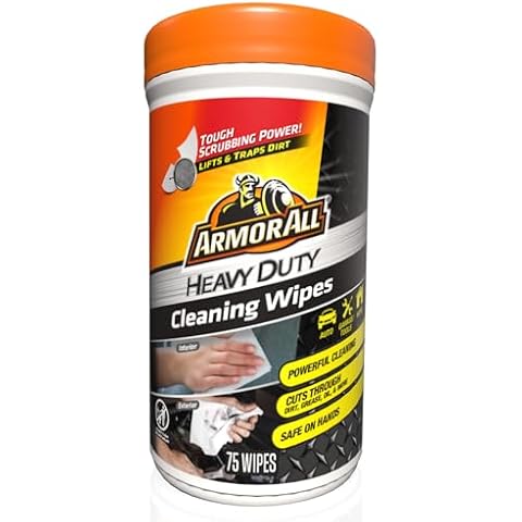 Armor All Heavy Duty Cleaning Wipes, Disposable Car Wipes (75 Count) Cover