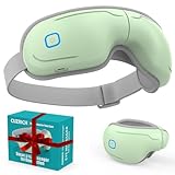 Eye Massager with Heat and Compression - Avocado Green Heated Eye Mask with Vibration, Bluetooth Music, 6 Modes, Rechargeable 1200mAh Battery for Eye Strain, Dry Eyes, Migraines Relief