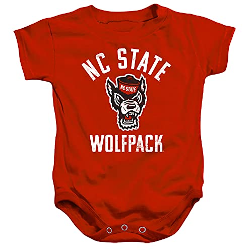 NC State Wolfpack Official Ncsu Wolfpack Logo Unisex Infant Snap Suit for Baby,Red, 18 Months