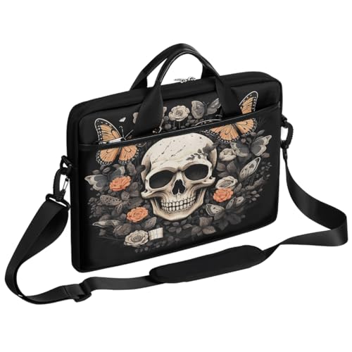 Sacoche ordinateur portable 15 pouces motif papillon tête de mort bureau