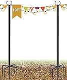 Derkniel 10 FT Outdoor String Light Pole Stand for Garden Lawn, Adjustable Globe Patio Light Post fo