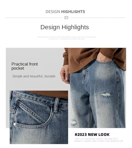 Jeans Pants Trousers Denim Spring and Autumn Men's Loose Non Elastic Cone Classic3