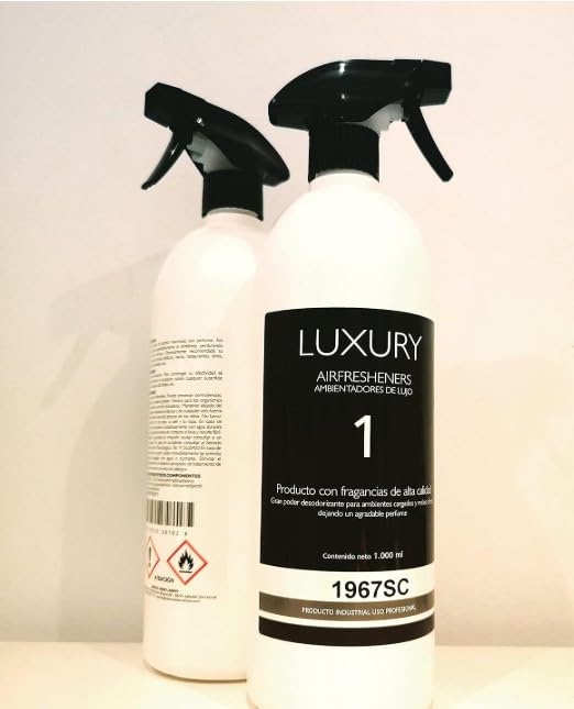 LUXURY - Ambientador para Casa Concentrado en spray líquido - Perfumador y eliminador de olores en ambiente - Perfume profesional antitabaco y olor de mascotas duradero - Tipo Scalpers (2 x 1.000ml)