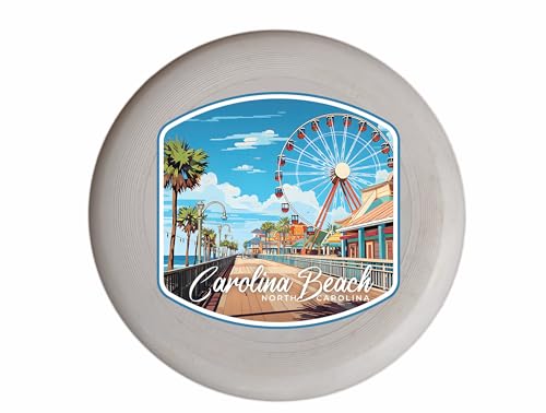 Carolina Beach, North Carolina. Carolina Beach Pier Design Souvenir Frisbee Flying Disc Single