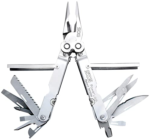Sog S60N-CP Multitool - Powerlock Heavy Duty Multitool Pliers, Electrician Wire Cutter Multi Tool W/ Ballistic Nylon Multitool Sheath cover