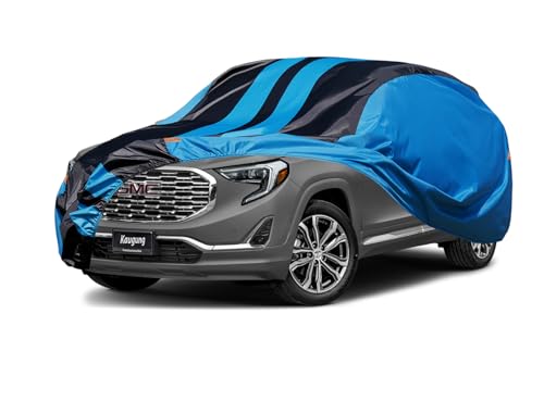 Image of Kaugung Car Cover Waterproof Custom Fit GMC Terrain (2009-2025), Full Exterior Cover for Automobiles Lightweight Resistant Outdoor Sun UV Rain Dust Snow Wind Protection.