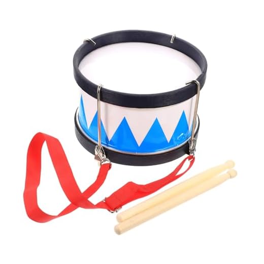 NAMOARLY 1 Juego Tambor Musical Toys for Toddlers Baquetas De Madera Kit De Caja De Madera Juguetes De Desarrollo Infantil Juguetes para Bebe Traje De Bebe Bebé Metal Rompecabezas Pandereta