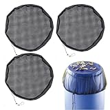 zjhukfmc レインバレルメッシュカバー、ドローストリング付きウォーターバケットスクリーン | 防塵レインバレルカバー 庭 屋外 ポーチ 芝生 庭用