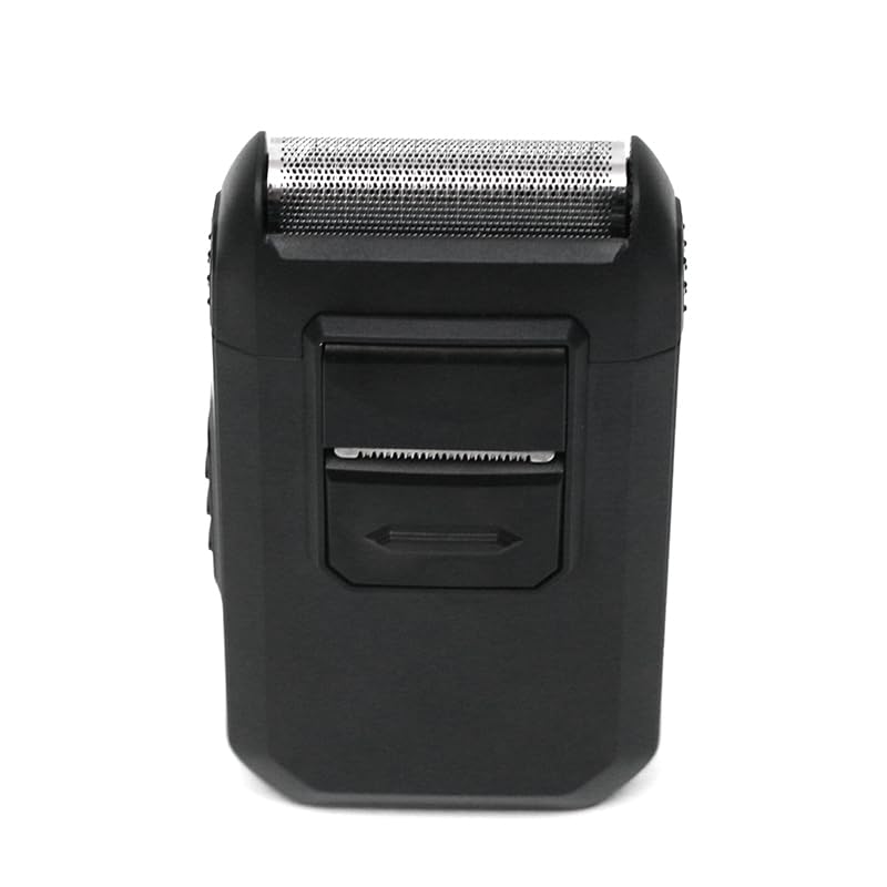 Portable Electric Shaver for Men, Rechargeable Foil Razor with Cleaning Brush, Black and Copper Design, USB Powered