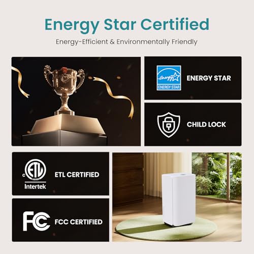 Image of OLIXIS 2,000 Sq. Ft Dehumidifier, 30 Pints Dehumidifier for Basement with Drain Hose, 2L /0.53 Gallon Water Tank Quiet with Humidity Ring, Ideal Whole House Dehumidifiers for Home, Bedroom & Bathroom