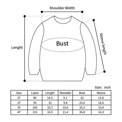 Suéter infantil Peecabe de manga comprida, gola redonda, pulôver de algodão, suéter de malha para be