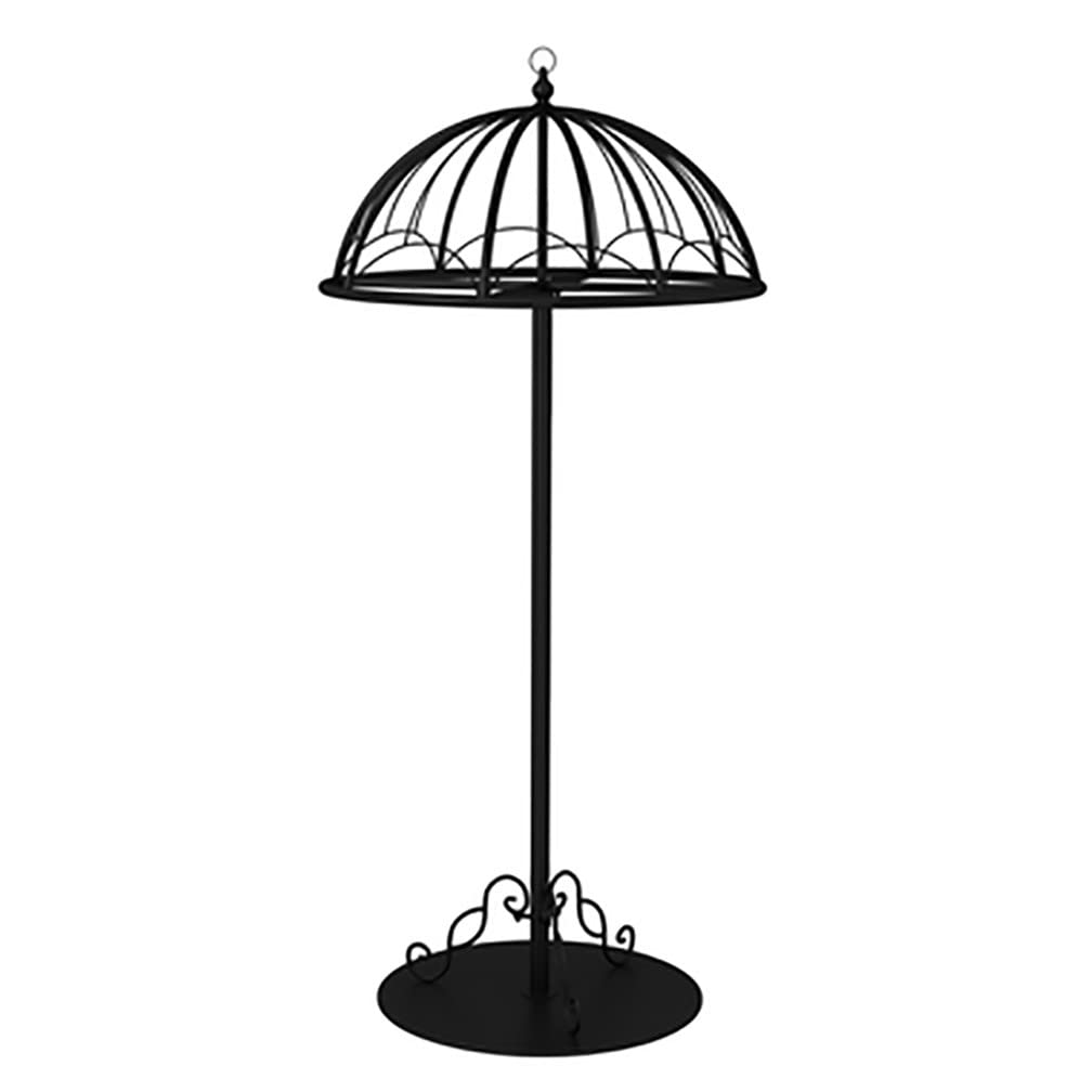 YNBSHGAA Umbrella-shaped Display Rack for Children's Clothing Stores, 360° Rotating Metal Hanger, Large Capacity 70-90cm,5-Black-80cm