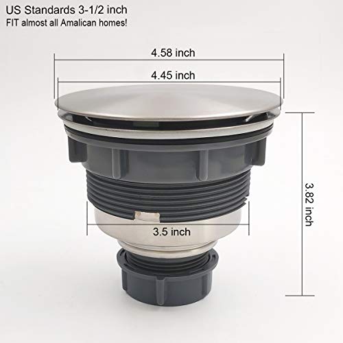 Kit ensamblaje colador lavabo cocina acero inoxidable miniatura 3