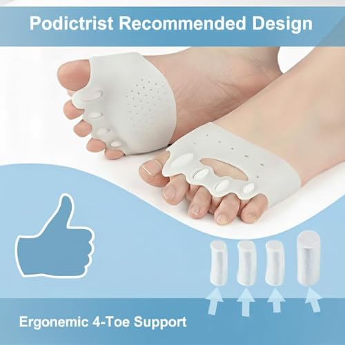 Habioer Upgraded Toe Separators & Toe Spacers for Women and Men - Podiatrist Recommended, Bunion Corrector, Foot Alignment and Pain Relief(1 Pair)
