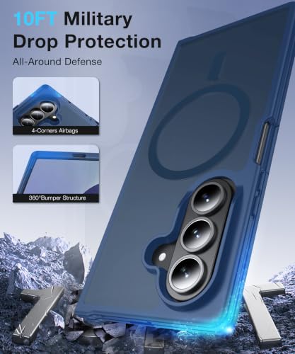 Image of NO.1 Magnetic for Samsung Galaxy Z Fold 8 Ultra Case with MagSafe | [Military Grade Drop Tested][Translucent Matte][Anti-Fingerprint] Soft Silicone Bumper for Samsung Fold 8 Ultra Case,Blue