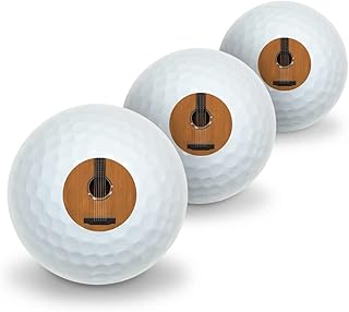 GRAPHICS & MORE Acoustic Guitar Strings Novelty Golf Balls 3 Pack