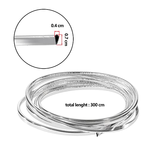 Wichemi Chrome Moulding Trim Strip Line Car Door Edge Protective Trim U Shape Seal Protection Strip Universal For Sedan Car Pickup Air Vent Door Edge Decoration (Silver, 6Mm X 3M) #TOP1