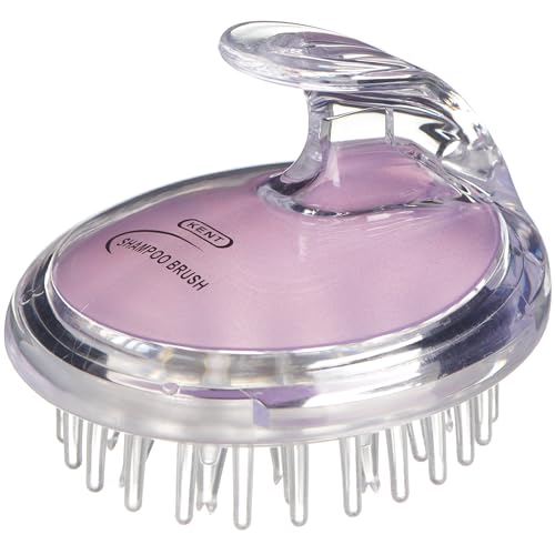 Kent Brushes Shampoo & Scalp Massage Brush - Ideal for Applying Shampoo and Massaging to Encourage Hair Growth - For All Hair Types - Purple